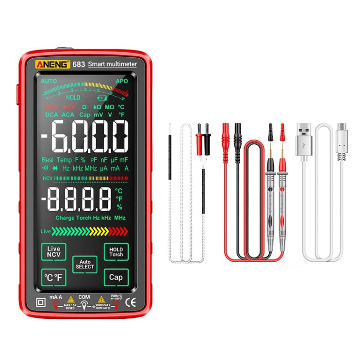 Multimetro digitale ANENG 683 ricaricabile con touch screen