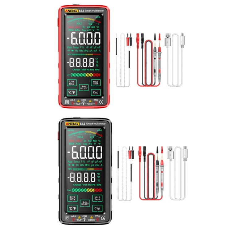 Multimetro digitale ANENG 683 ricaricabile con touch screen - immagine 3