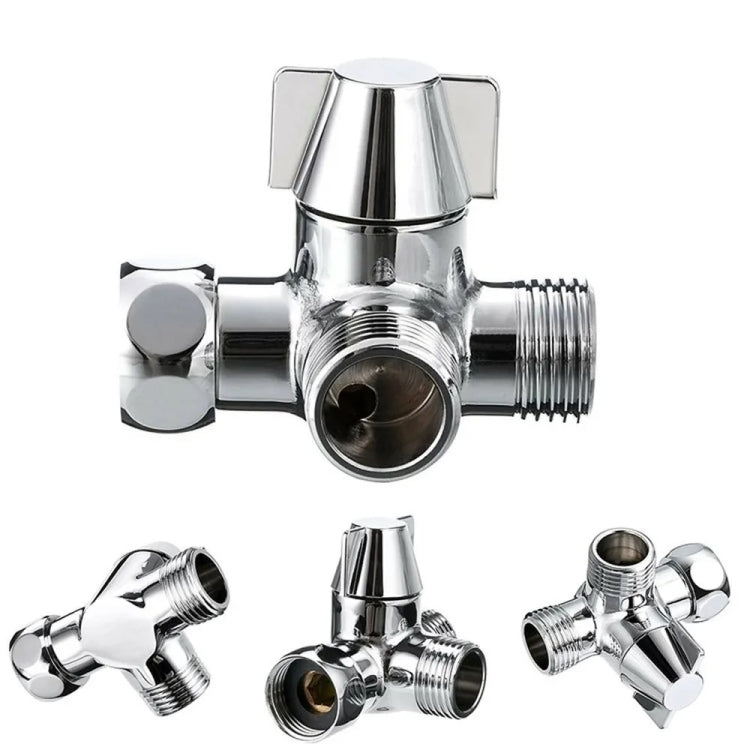 Valvola deviatrice in ottone a 3 vie per doccia 1/2 pollice