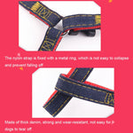 Set guinzaglio e pettorale in denim per cani S-XL