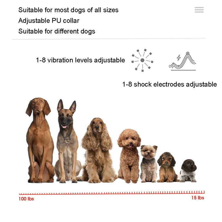 Collare elettrico cane PT221 con display digitale e 3 modalità