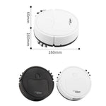 Robot aspirapolvere mini 3 in 1 con ricarica USB, nero - immagine 2
