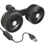 Ventilatore doppia testa USB per sedile posteriore auto