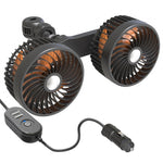 Ventilatore doppia testa USB per sedile posteriore auto