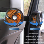 Ventilatore doppia testa USB per sedile posteriore auto