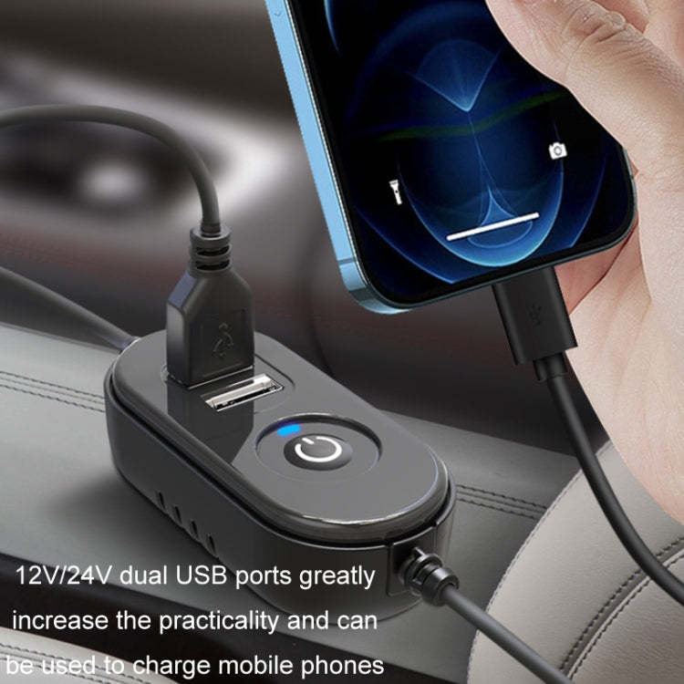 Ventilatore doppia testa USB per sedile posteriore auto