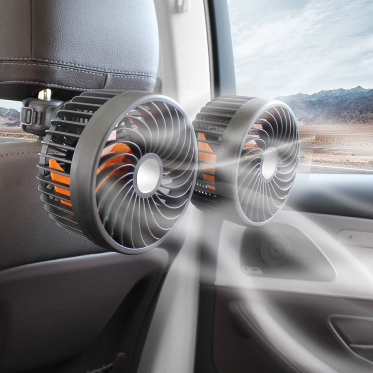 Ventilatore doppia testa USB per sedile posteriore auto