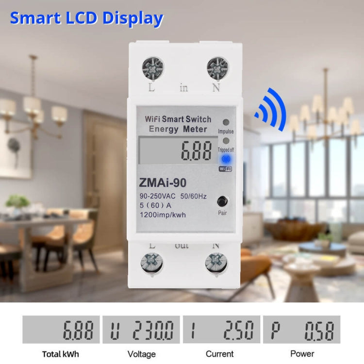 Interruttore smart WiFi ZMAi-90 con misuratore energia