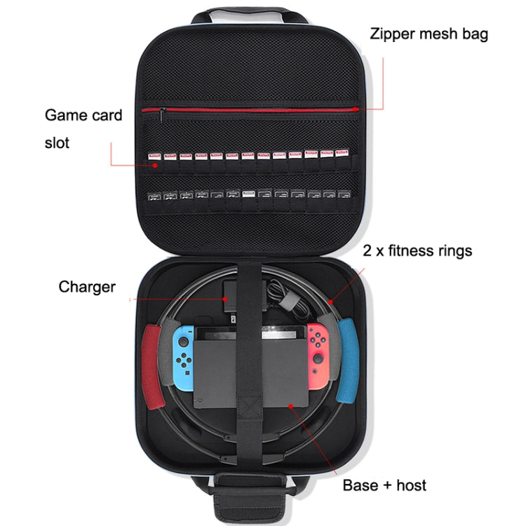 Custodia rigida doppia per Nintendo Switch e anelli fitness