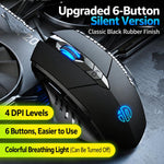 Inphic W1 Backlit 6-Button Silent Wired Mouse Gaming Mouse