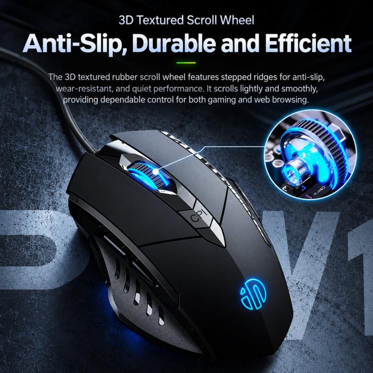 Inphic W1 Backlit 6-Button Silent Wired Mouse Gaming Mouse