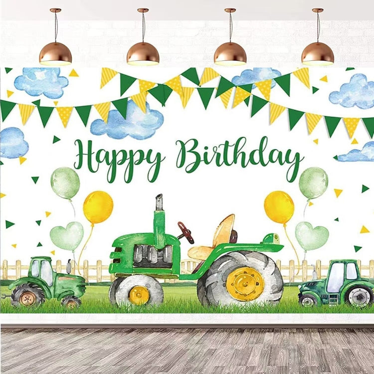 Rifornimenti della decorazione della festa di compleanno del panno dello sfondo di fotografia del trattore agricolo, 150x100cm, 150x210cm, 180x110cm, 180x240cm, 180x270cm