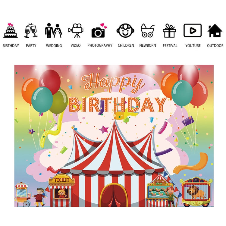 Bambini Compleanno Sfondo Panno Carnevale Festa Gay Compleanno Tema Sfondo Banner Circo Sfondo Appeso Bandiera, 150x100cm, 180x120cm, 210x150cm