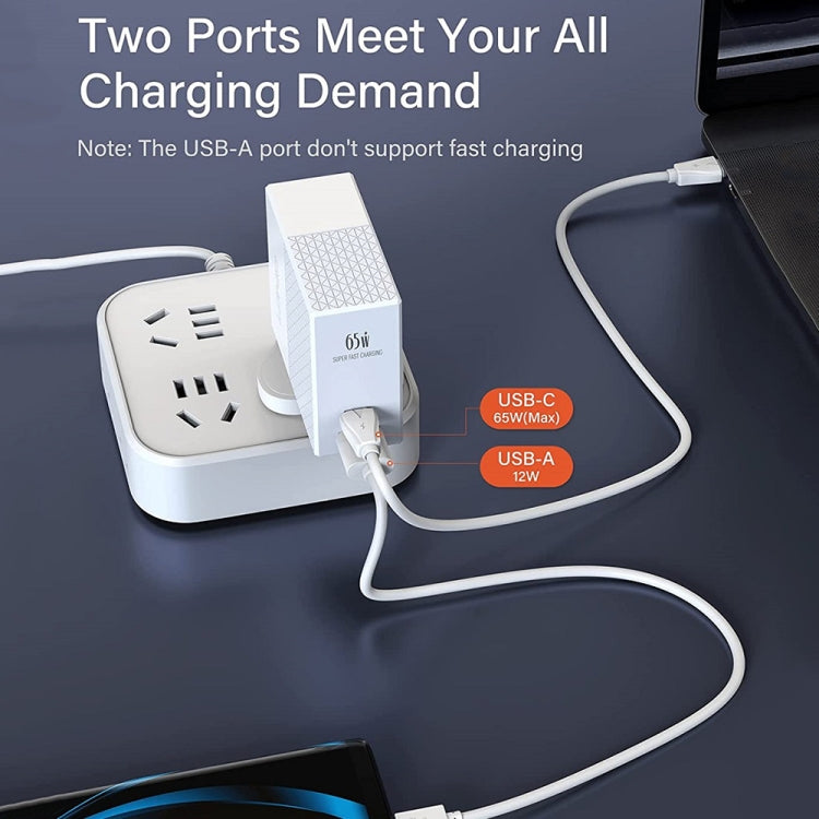 Caricabatterie universale 65W USB-C e USB-A per tablet e smartpho