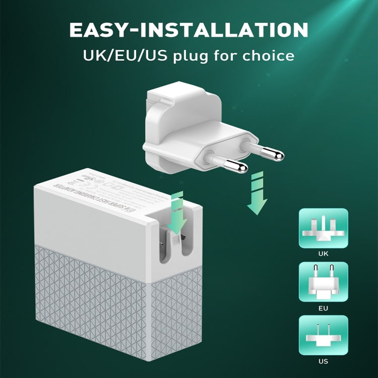 Caricabatterie universale 65W USB-C e USB-A per tablet e smartpho