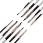 Set 10 pennelli pittura acquerello nylon manico legno