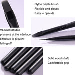 Set 10 pennelli per nail art in nylon con manico in legno - immagine 3