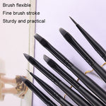 Set 10 pennelli per nail art in nylon con manico in legno - immagine 4