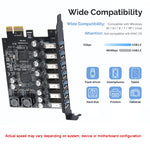 Scheda espansione PCI-E 7 porte USB 3.2 Gen1 5Gbps