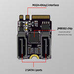 Scheda adattatore M.2 a SATA 3.0 PCI-E 3.0 JMB582