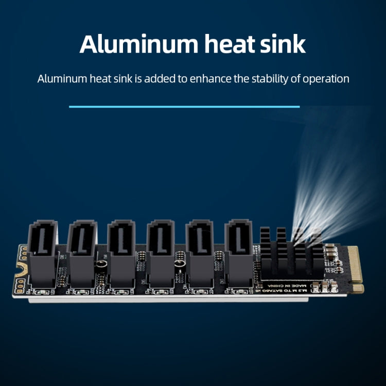 Scheda espansione PCIe 3.0 a 6 porte SATA M.2 M-Key