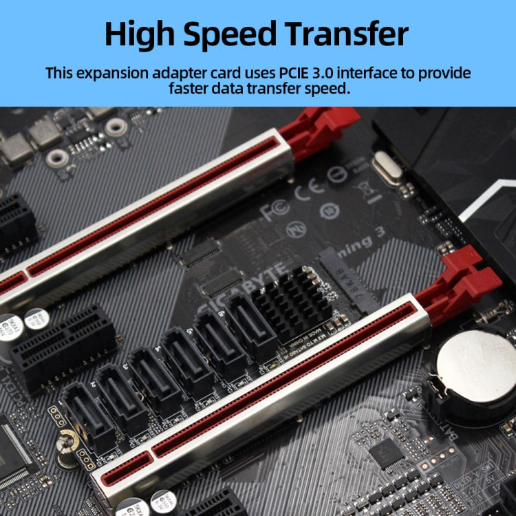 Scheda espansione PCIe 3.0 a 6 porte SATA M.2 M-Key