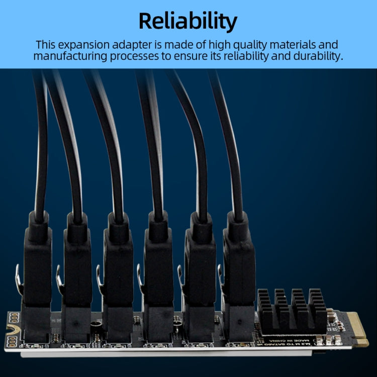 Scheda espansione PCIe 3.0 a 6 porte SATA M.2 M-Key