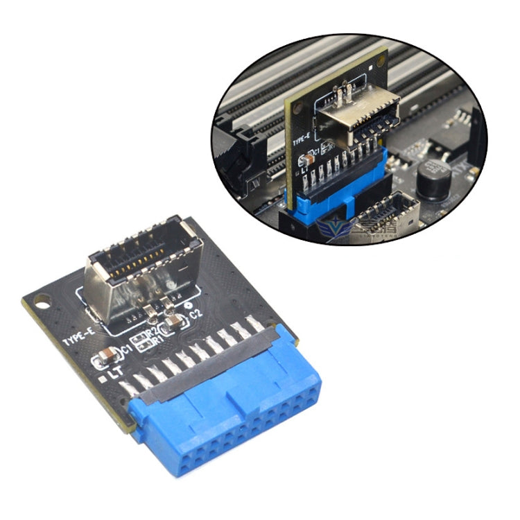 Adattatore USB 3.0 19PIN a Type-E Front USB-C