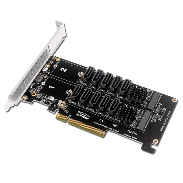 Scheda trasferimento NVME Raid PCI-EX8 con 10 porte SATA