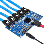 Scheda espansione SATA 5 porte SATA3.0 6Gbps JMB575