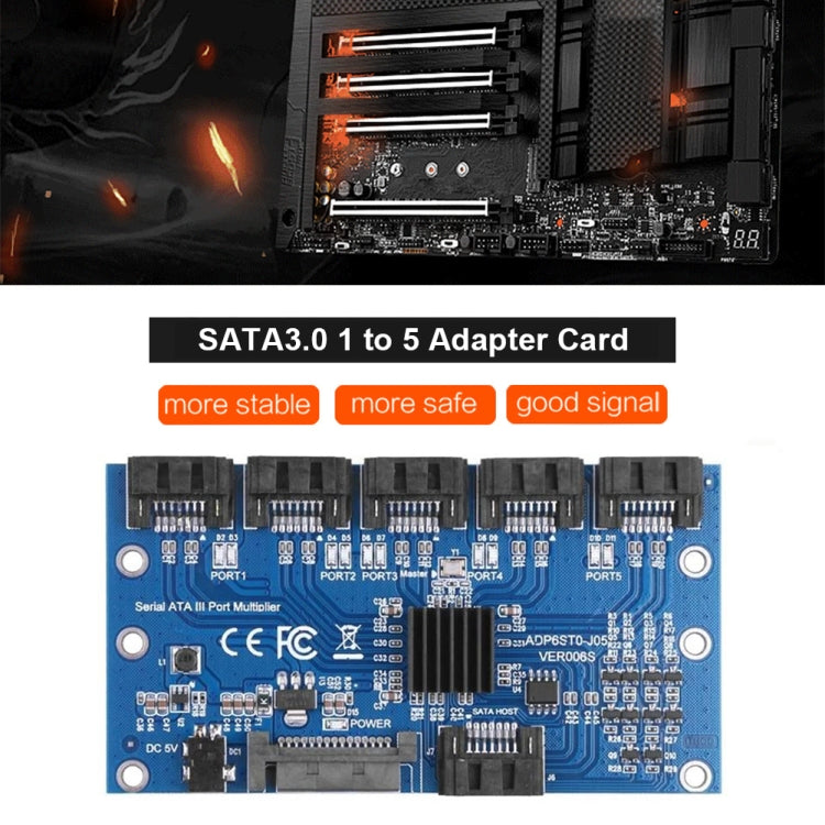 Scheda espansione SATA 5 porte SATA3.0 6Gbps JMB575