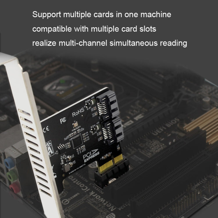 Scheda espansione PCIe 5 porte SATA 3.0 6 Gbps
