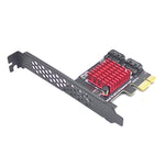 Scheda espansione PCI-E 1X Gen3 a 2 porte SATA3 6 Gbps