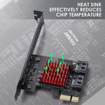 Scheda espansione PCI-E 1X Gen3 a 2 porte SATA3 6 Gbps