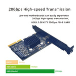 Scheda espansione PCI-E 4X a USB 3.2 Gen2x2 Type-C 20Gbps