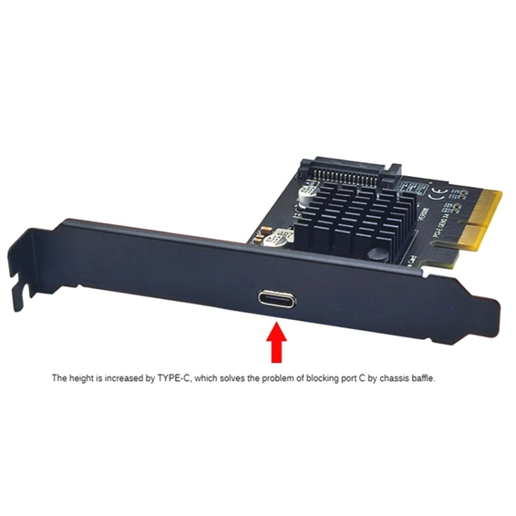 Scheda espansione PCI-E 4X a USB 3.2 Gen2x2 Type-C 20Gbps