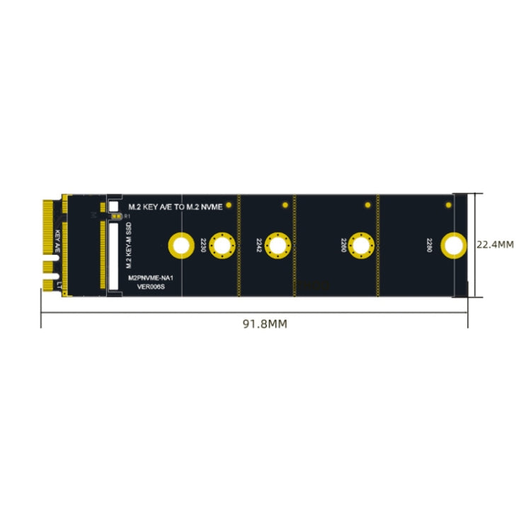 Adattatore M.2 Key A/E a NVME Key M per SSD PCIe