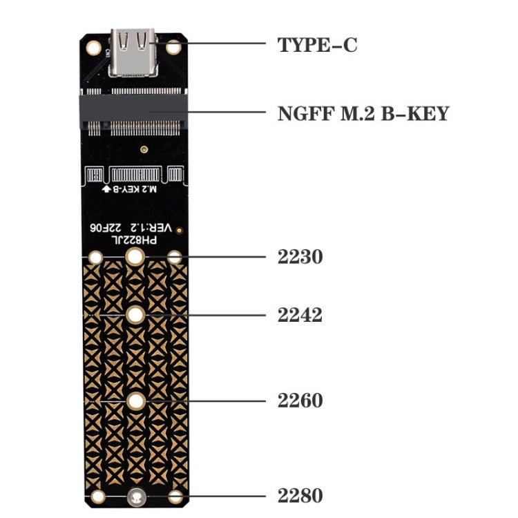 Scheda di conversione M.2 B Key SATA a USB 3.1 Type-C