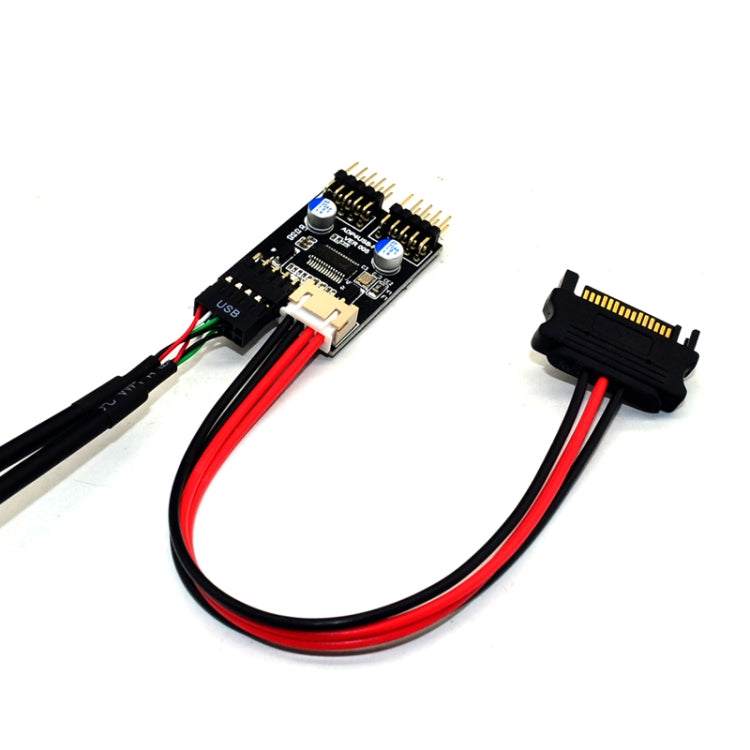 Adattatore USB 2.0 9 pin a doppio connettore con cavo SATA