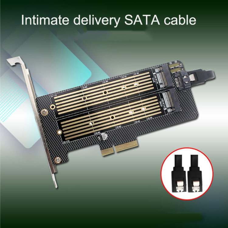 Scheda espansione M.2 NVME NGFF a PCI-E SATA doppio disco