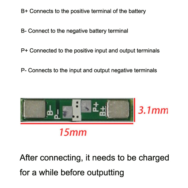 Scheda protezione batteria litio 3,7V 3A 10 pezzi