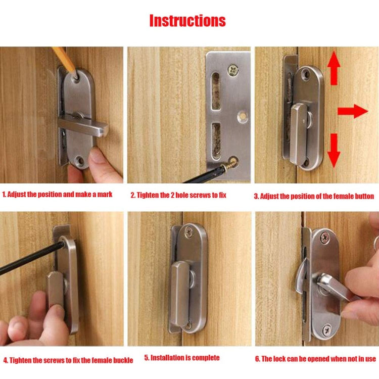 Blocco gancio porta angolo retto 90° acciaio inox 304