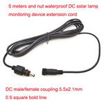Cavo prolunga 5m 12V/24V per pompe DC e luci solari