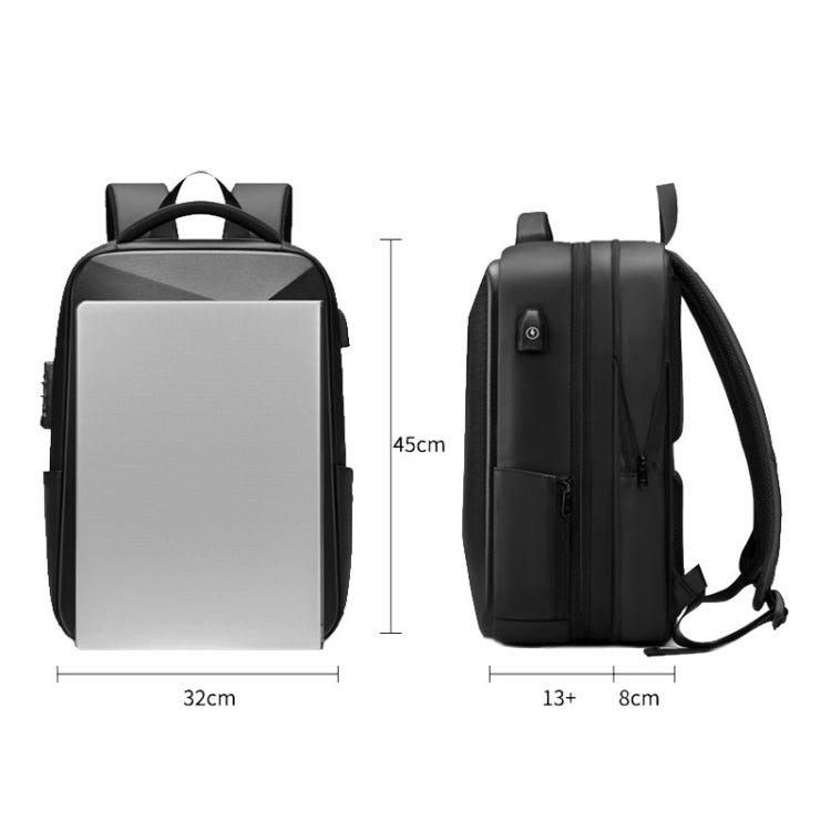 Zaino espandibile per laptop 15,6" con guscio rigido in EVA