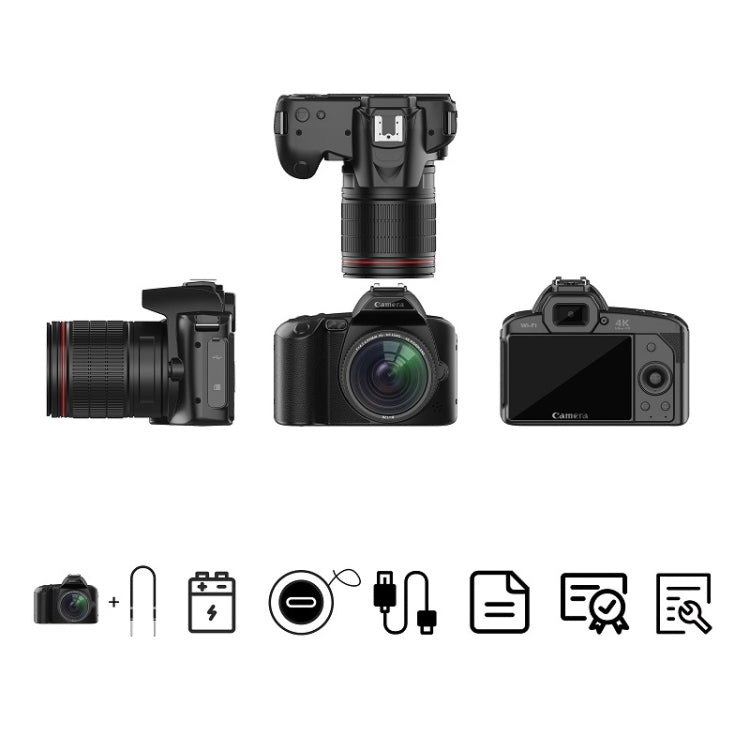 Fotocamera digitale 4K con doppia lente e WiFi 64MP