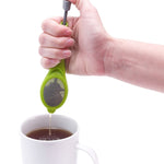 Colino da tè riutilizzabile con stantuffo in plastica