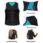 Corsetto fitness uomo in neoprene con cerniera XXL-4XL