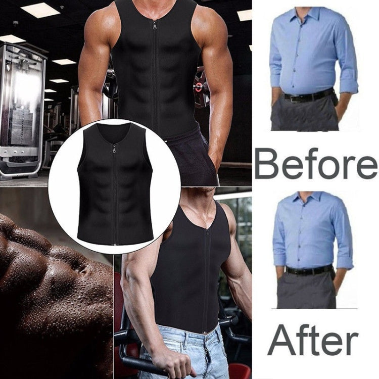 Corsetto fitness uomo in neoprene con cerniera XXL-4XL