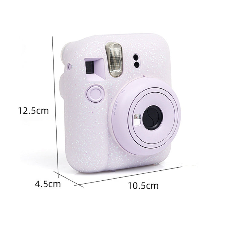Per Fujifilm Instax Mini 12 custodia morbida in silicone per custodia per fotocamera, Glitter Pink