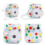 Custodia trasparente per fotocamera digitale Fujifilm Instax Mini 12/11, Color Wave Dot